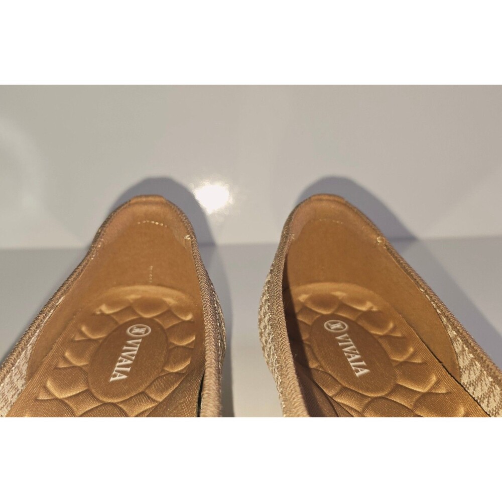 VIVAIA Claire Round Toe Flats Espresso Houndstooth Sz 43 11 Knit Comfort Brown - Picture 8 of 12
